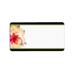 1.25" x 2.75" Mailing Address Colourful Lotus Flow Label