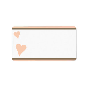 1.25" x 2.75" Mailing Address Light Coral Pink/Bro Label