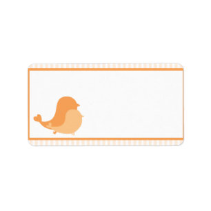 1.25" x 2.75" Mailing Address Love Birds Peach Str Label