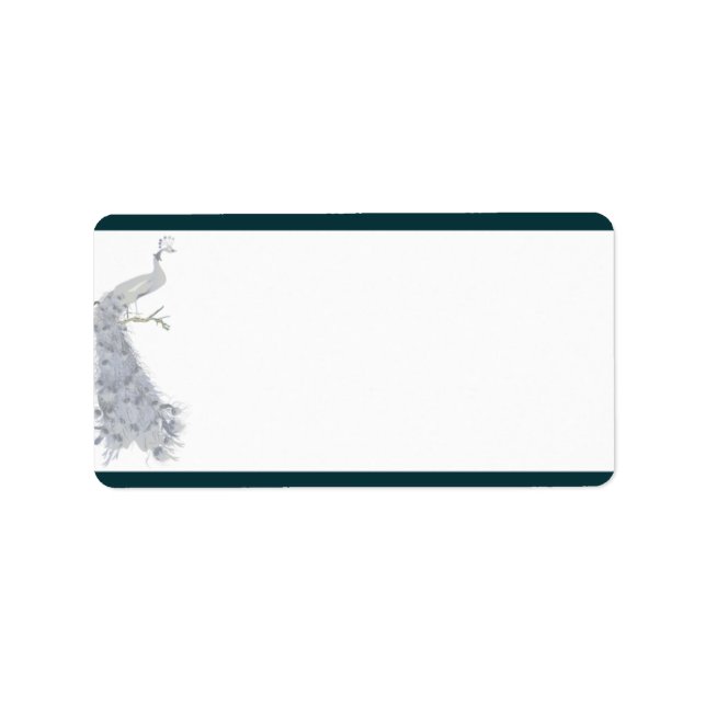 1.25" x 2.75" Mailing Address Peacock/Flower Branc Label (Front)