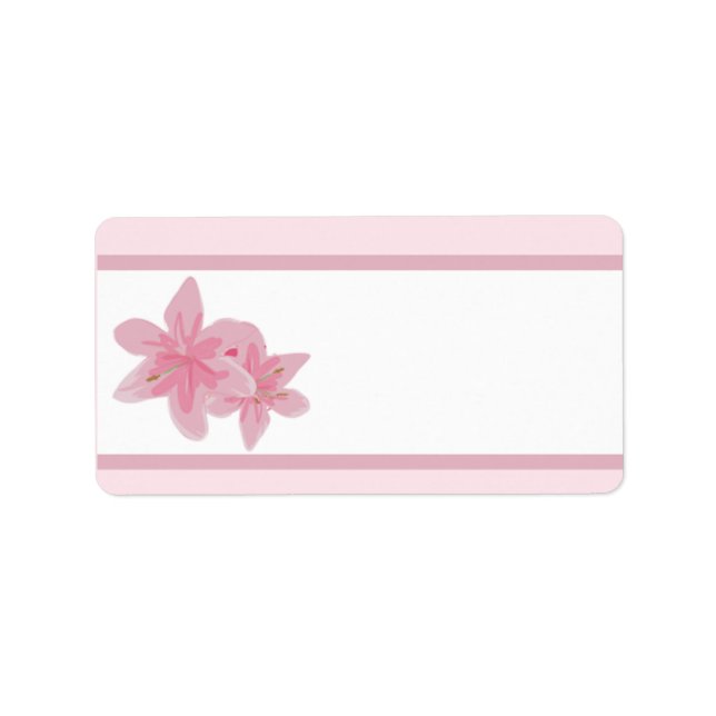 1.25" x 2.75" Mailing Address Purple Pink Lantern/ Label (Front)
