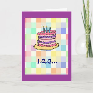 1-2-3...birthday ! card