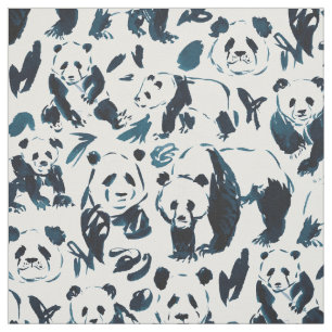 1-2-3 PANDAS Cute Sketchy Pandas Fabric