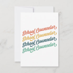 1/2- Back To School Vintage School Counsellor Thank You Card