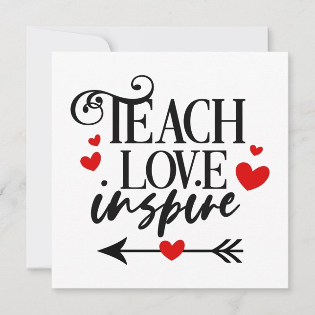 1/2 Teach Love Inspire Shirt kindergarten teachers Invitation (Front)
