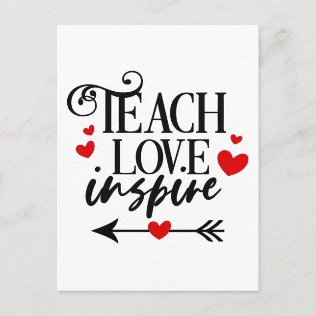 1/2 Teach Love Inspire Shirt kindergarten teachers Postcard (Front)