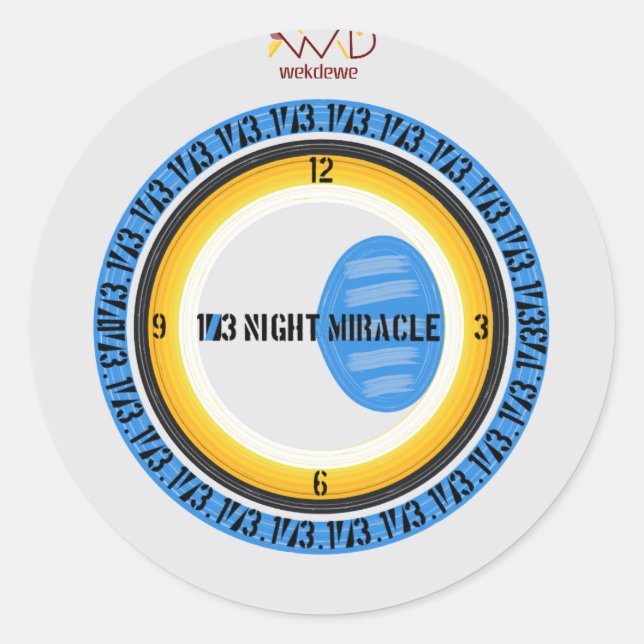 1/3 night miracle Sticker (Front)