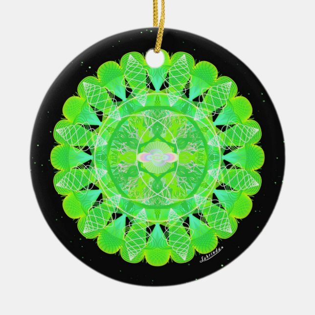 1/4 Chakra Colour Complement Ceramic Tree Decoration (Front)