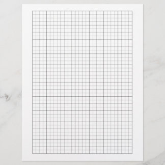 1/4 Inch Graph Paper (4 Squares Per Inch) - Black Custom Letterhead