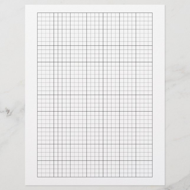 1/4 Inch Graph Paper (4 Squares Per Inch) - Black Custom Letterhead (Front)