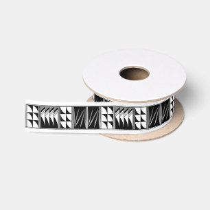 1.5 Inch Blessed Feathers in Grey Satin Ribbon