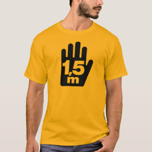 "1,5 m" Social Distancing T-Shirt - LARGE GRAPHIC