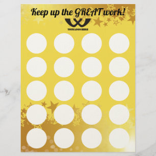 1.5" sticker employee recognition cubicle poster custom letterhead