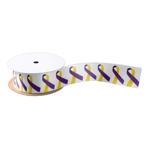 1.5" Wide Satin Bladder Cancer Awareness Ribbon Satin Ribbon