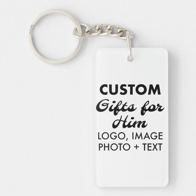 1.5" x 2.75" Acrylic Keychain Custom Gifts for Him (Front)