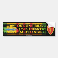 1/5th Inf. Mech. One One Bravo Bumper Sticker