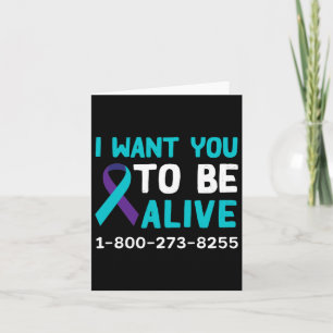 1 800 273 8255 - Suicide Prevention Day - Suicide  Card