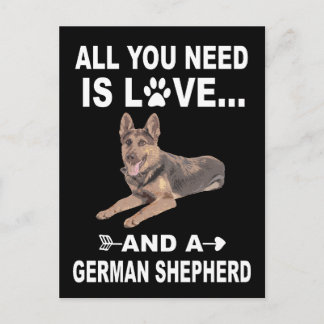 1 All You Need Is Love And A German Shepherd Postcard