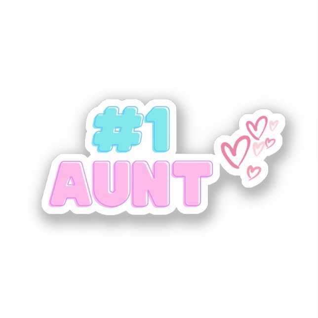 #1 Aunt Sticker (Front)