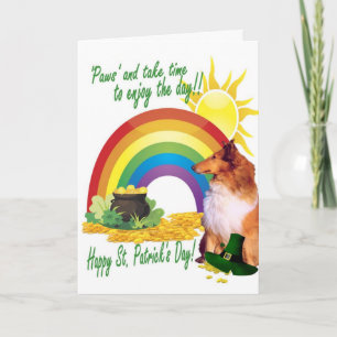1. Awesome Collie St. Patrick's Day Card