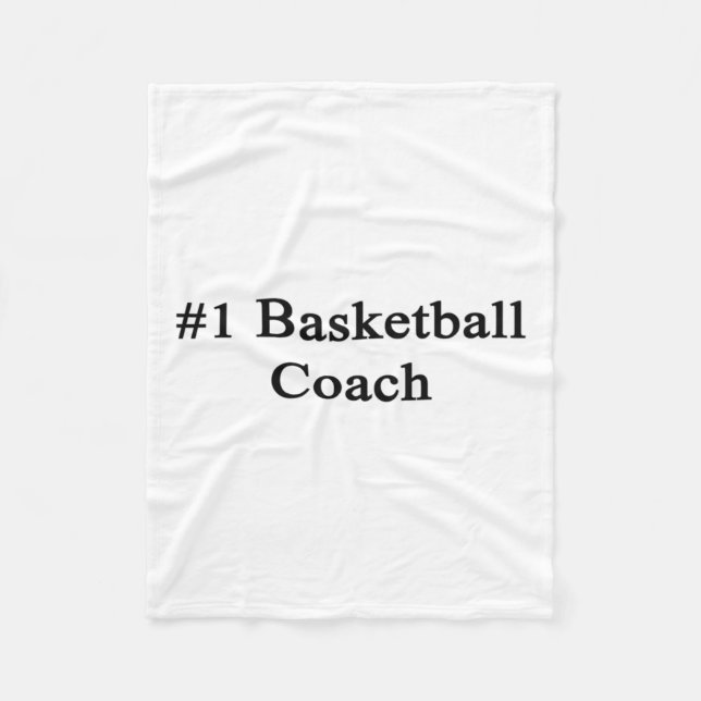 #1 Basketball Coach  Fleece Blanket (Front)