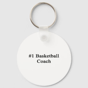 #1 Basketball Coach Key Ring