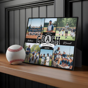 #1 Best Coach Team Photo Collage Appreciation Gift Plaque