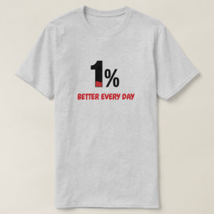 1% Better Every Day – Minimalist Motivation Quote  T-Shirt