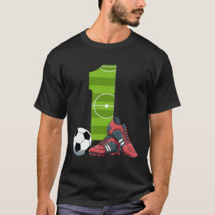 1 Birthday Soccer First Birthday Footll Kids T-Shirt