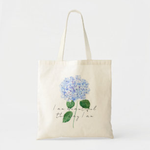 1 blue purple hydrangea tote bag