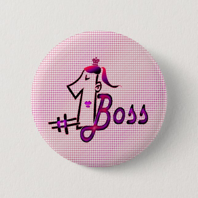 #1 boss 6 cm round badge (Front)