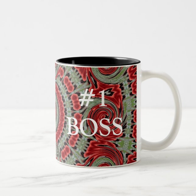 #1 Boss Two-Tone Coffee Mug (Right)