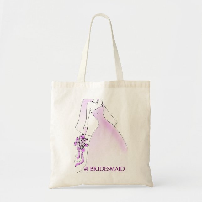 #1 Bridesmaid Tote Bag (Front)