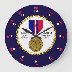 1 CAMPAIGN STAR KOSOVO WAR VETERAN LARGE CLOCK