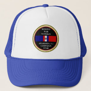 1 CAMPAIGN STAR KOSOVO WAR VETERAN TRUCKER HAT