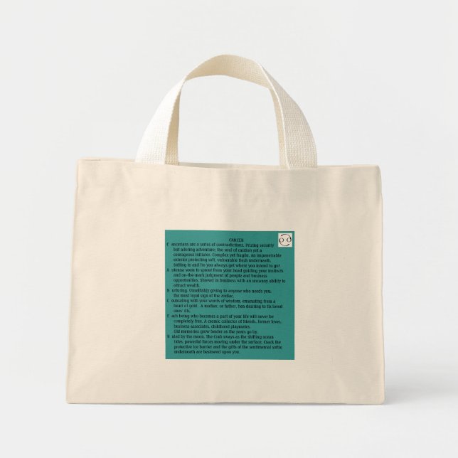 1-CANCER Jun 21-Jul 22 poem tote bag (Front)