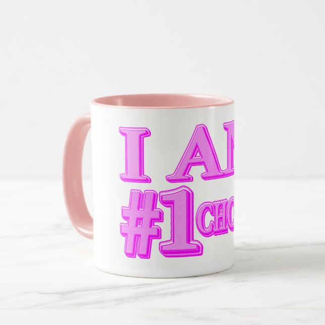"#1 CHOICE" Cute Expression Design. Buy Now Mug (Front Left)