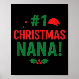 #1 Christmas Nana Poster