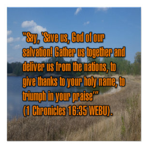 1 Chronicles 16:35 WEBU Poster