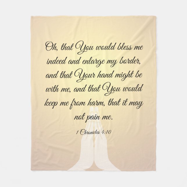 1 Chronicles 4:10  Fleece Blanket (Front)