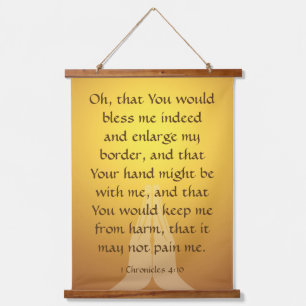 1 Chronicles 4:10 Hanging Tapestry