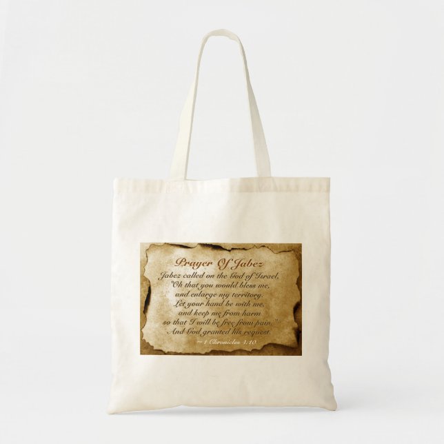 1 Chronicles 4:10 Jabez called the God of Israel Tote Bag (Front)