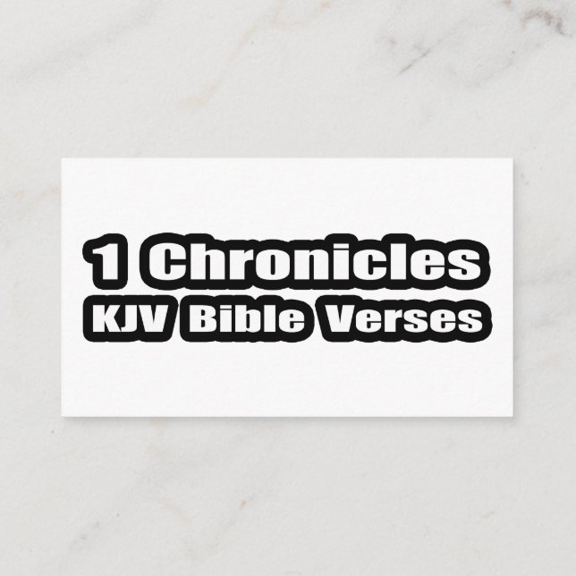 "1 Chronicles KJV Bible Verses" Text Enclosure Card (Back)