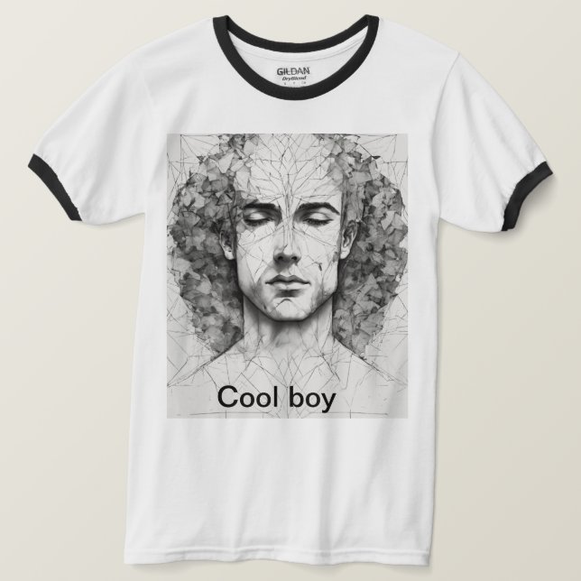 1. "Cool Boy: Style with Attitude"    T-Shirt (Design Front)