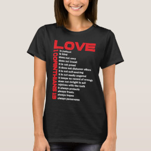 1 Corinthian 13 Christian gift for community worke T-Shirt