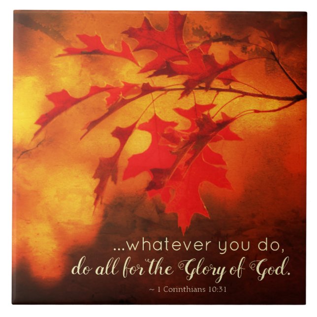 1 Corinthians 10:31 Do All for the Glory of God Tile (Front)