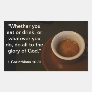 1 Corinthians 10:31 Espresso Sticker