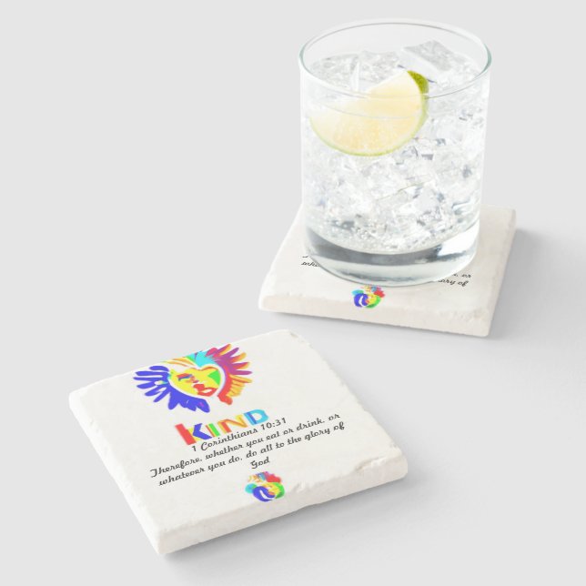 1 Corinthians 10:31 LK Coaster – Sip with Purpose  (Side)