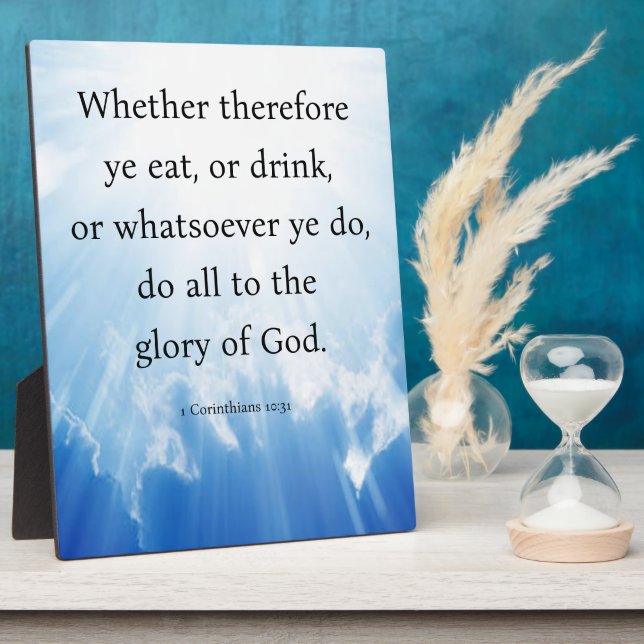1 Corinthians 10:31  Plaque (Side)