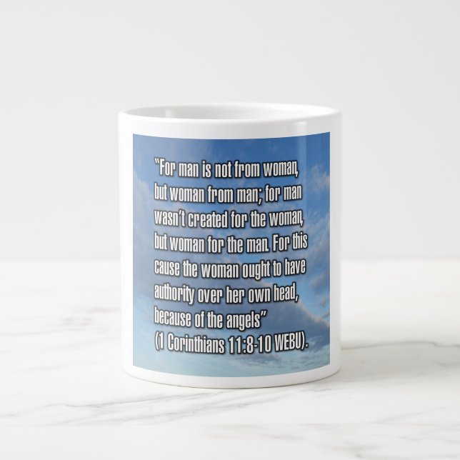 1 Corinthians 11:8–10 WEBU Mug (Front)